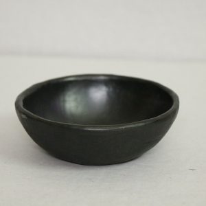 black pottery bowl